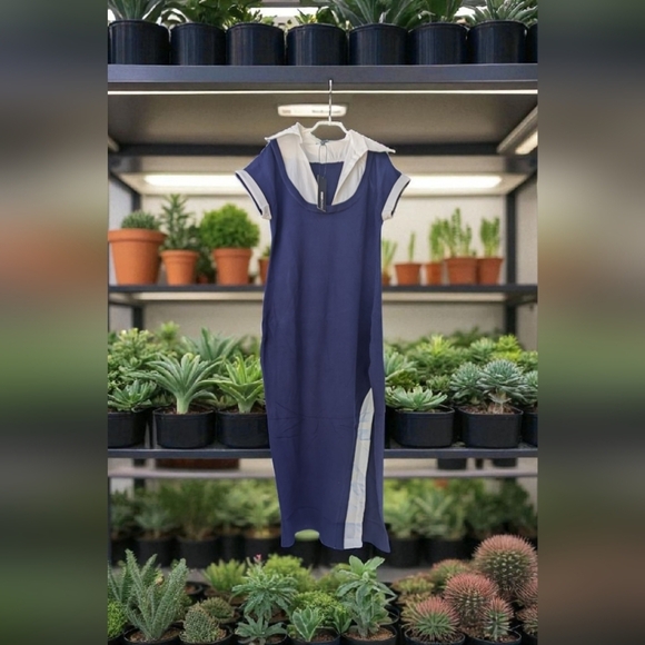 Fashion Nova Aylene Sweater Midi Dress - Navy Size 1X (New) - Picture 10 of 15